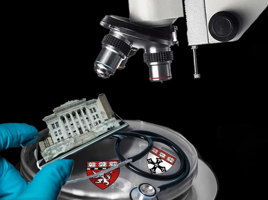 A Harvard building under a microscope