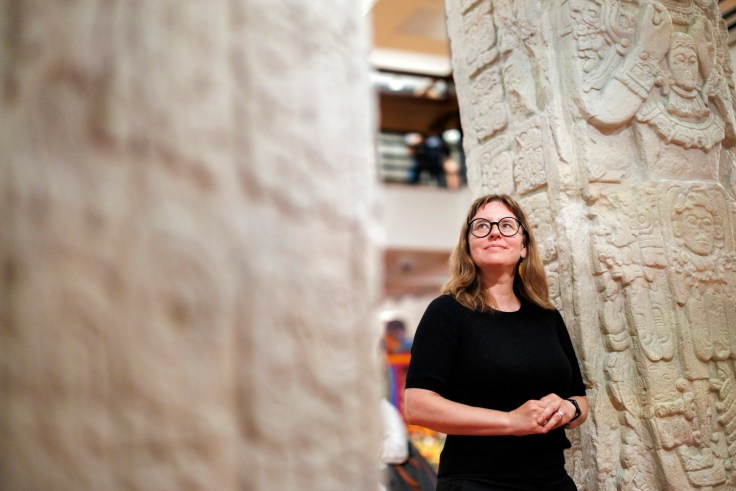 Christina Warinner in a museum