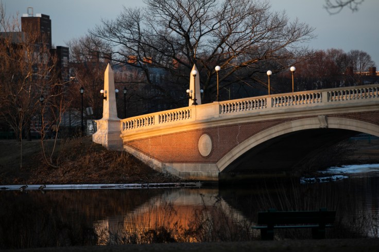 bridge over the Chrles river at sunrise.