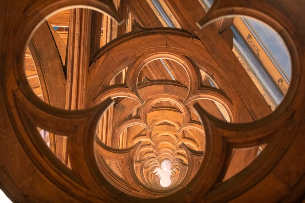 Wood detail in a Harvard building