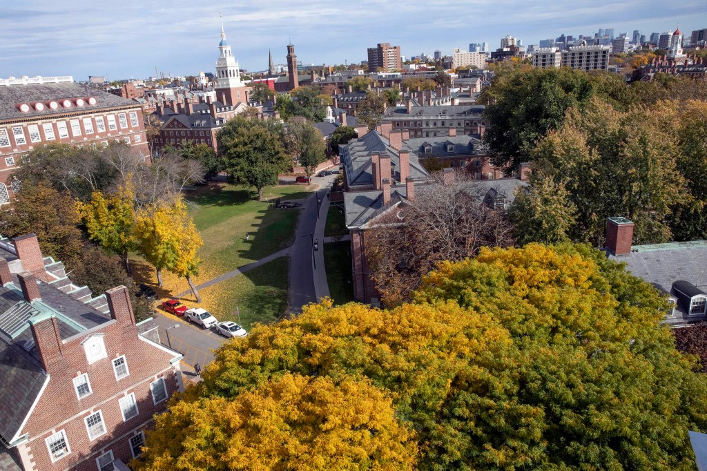 A view of Harvard Campus from above