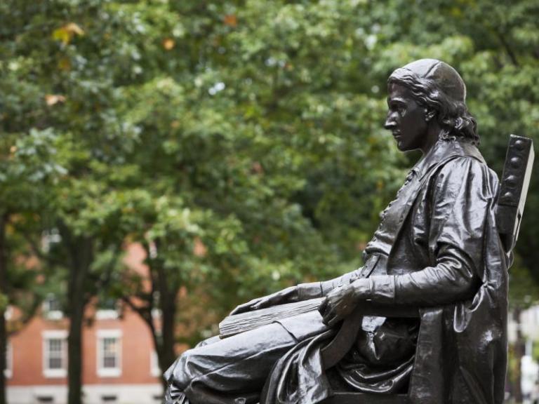 The John Harvard statue