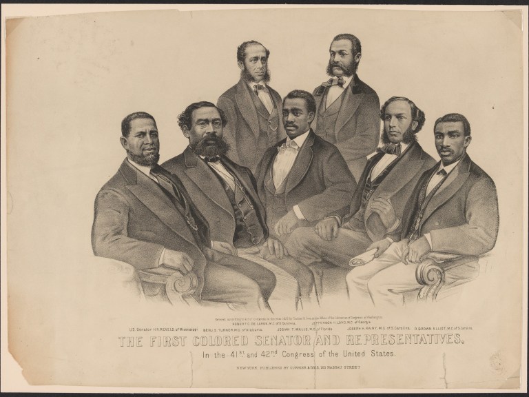 A portrait of a group of African American men