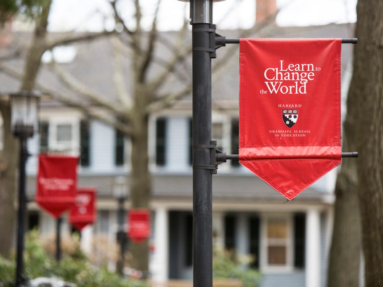 A flag that says "Harvard Graduate School of Education"