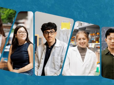 Five student researchers
