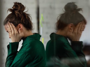 a woman feeling stressed